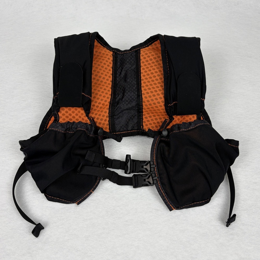 Orange Mud HydraQuiver Double Barrel Hydration Vest Pack Black Orange Mesh